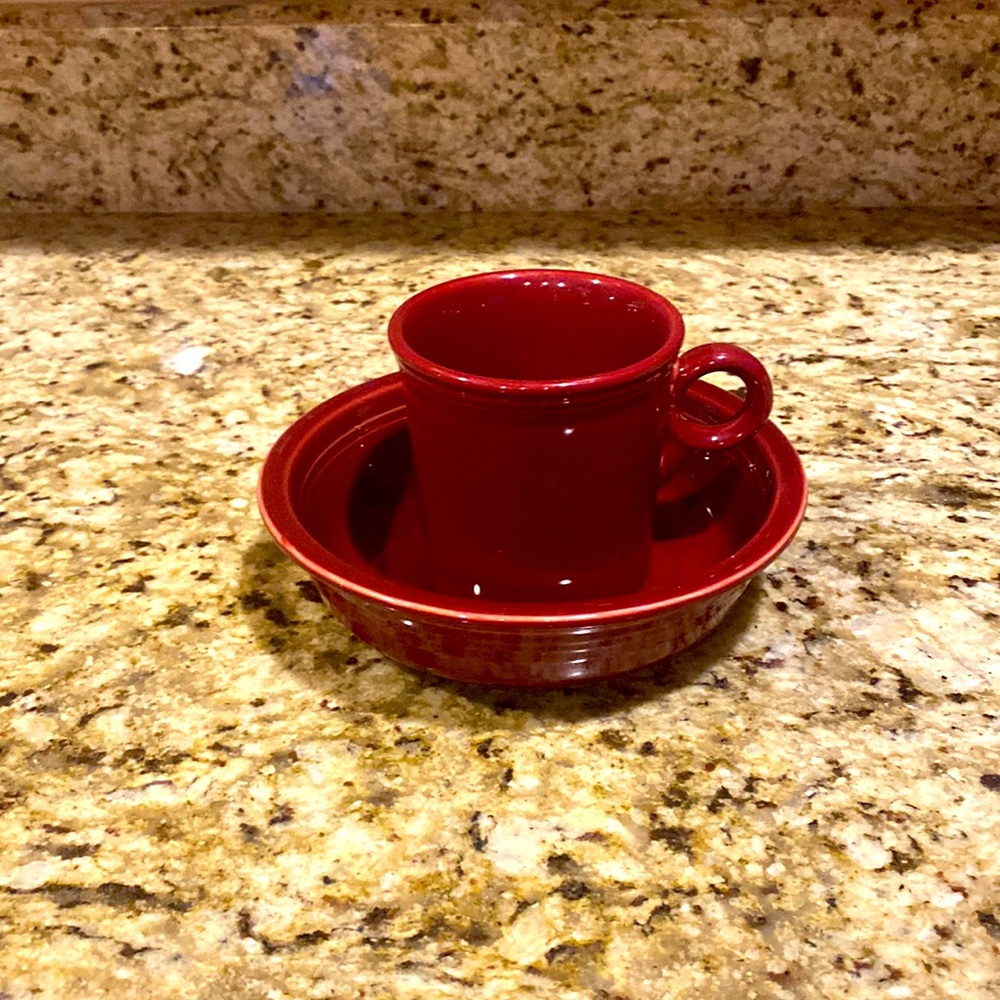 Set of Fiesta mug ☕️ and bowl 🥣(possibly Cinnabar 2000)